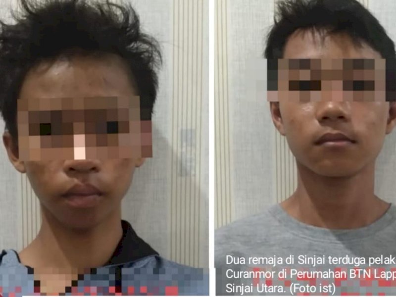 Dua tersangka curanmor masih di bawah umur. (Foto: Ist)