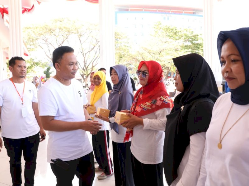 Gerakan Jambore Kader Posyandu yang digelar oleh Dinas Kesehatan Kabupaten Bantaeng, Sabtu (9/9).