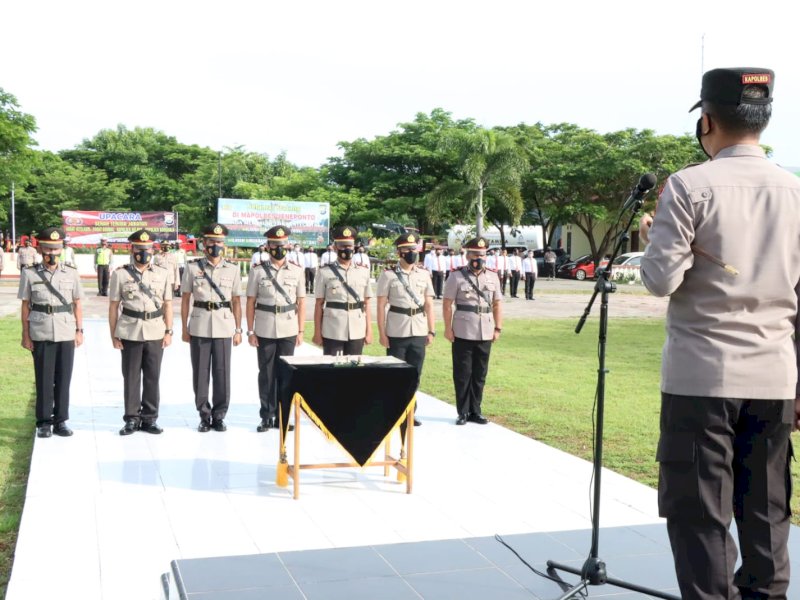 Gerbong mutasi pejabat Polres Jeneponto. (Ist)