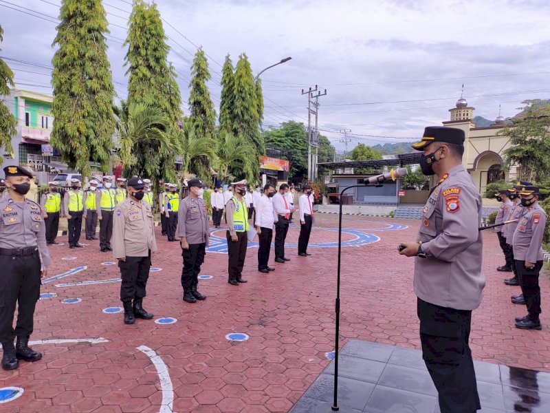 Apel pagi Polres Enrekang (Ist)