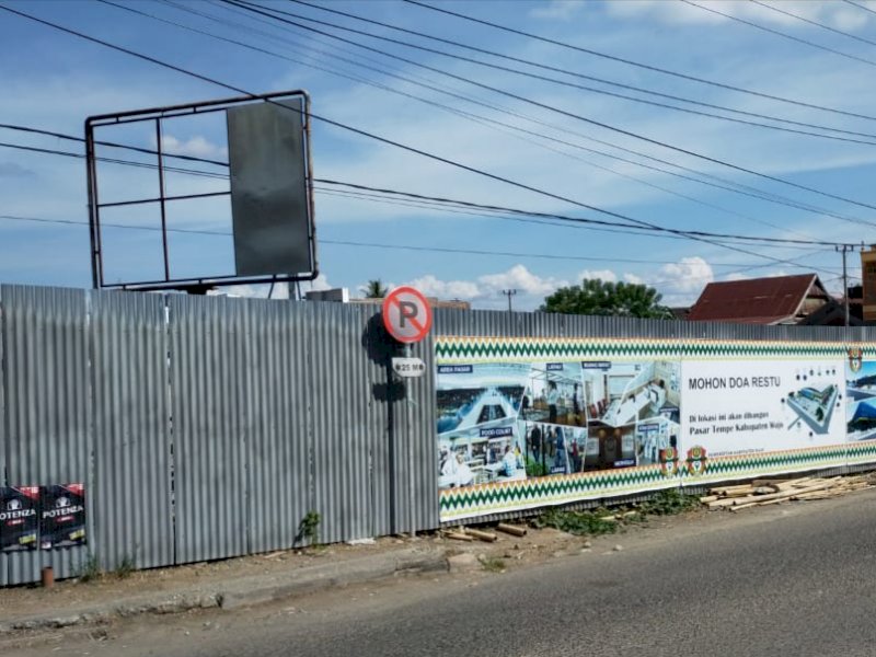 Proyek Pasar Tempe yang siap dilanjutkan kembali. 