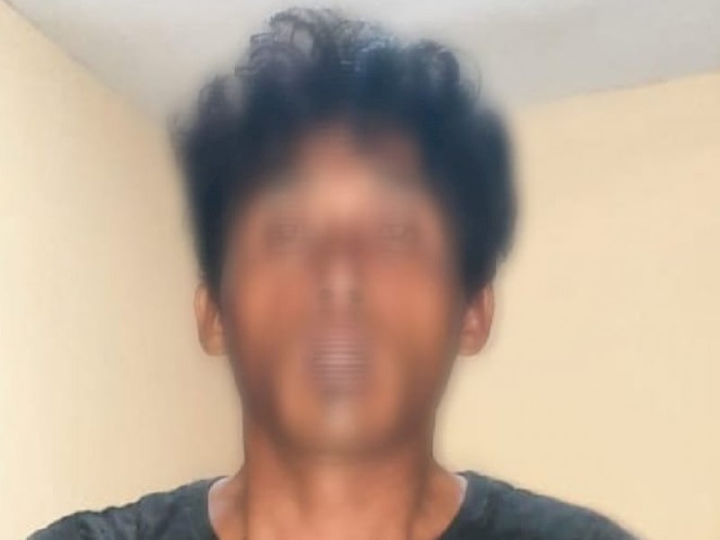 Pelaku pencuri HP saat diamankan. 