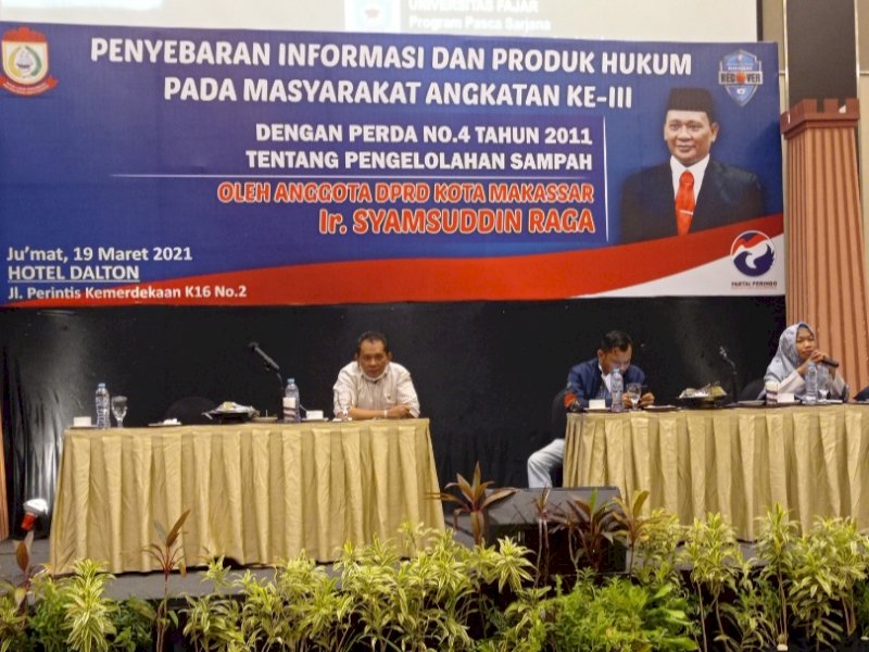 Anggota DPRD Makassar Syamsuddin Raga saat menggelar reses. 