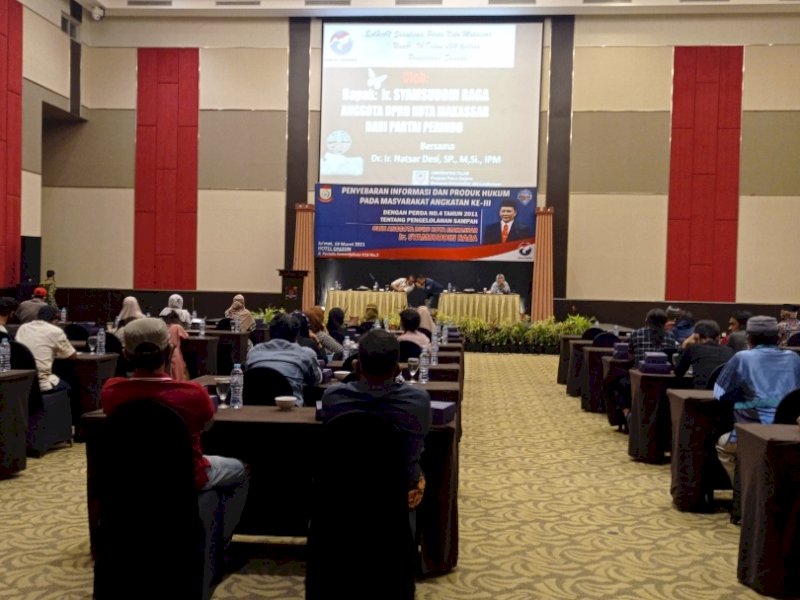 Anggota DPRD Makassar Syamsuddin Raga saat menggelar reses. 