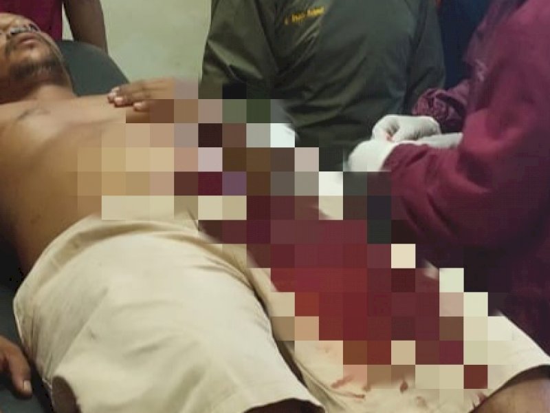 Korban penikaman oleh ayah dan anak di Pangkep. 