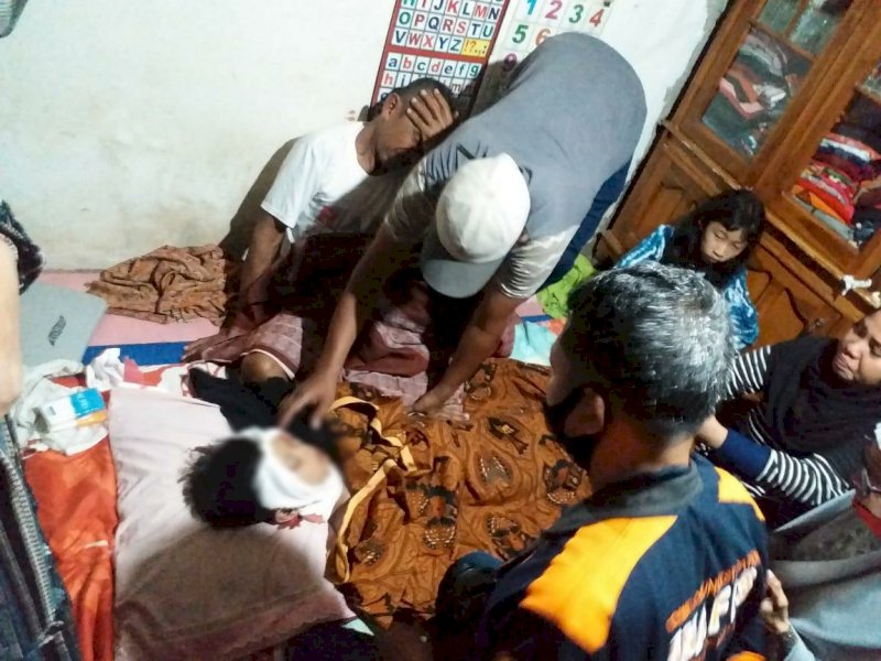 Bocah yang tewas tenggelam saat ditemukan. 