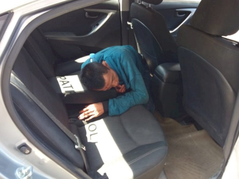 Pelaku pencurian saat diamankan polisi. 