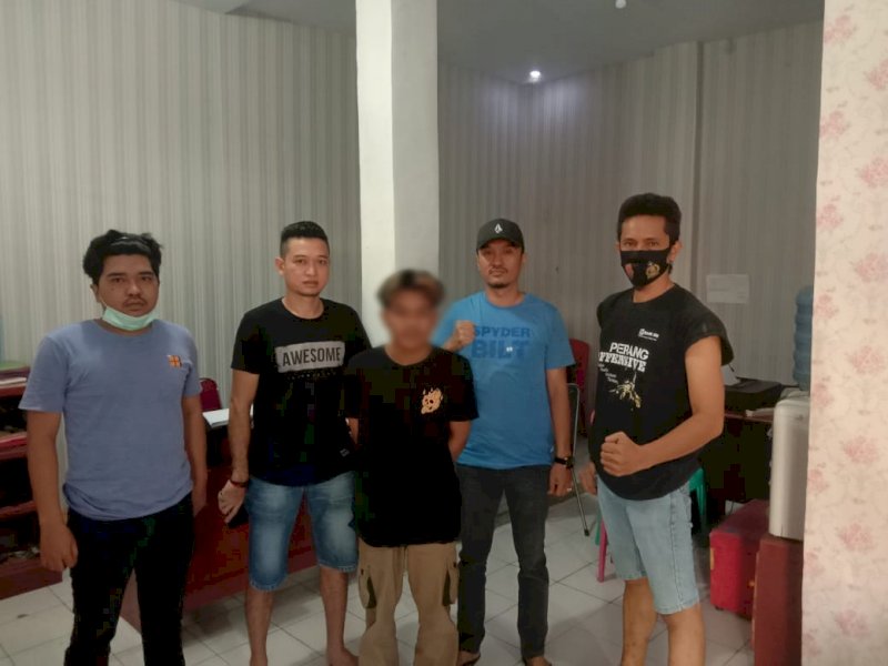 Otak pelaku pembusuran di Jalan Panjaitan Bulukumba saat diamankan. 