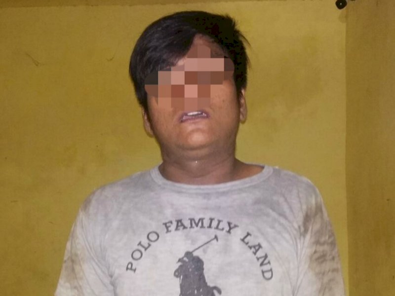 Pelaku residivis Curas saat diamankan. 