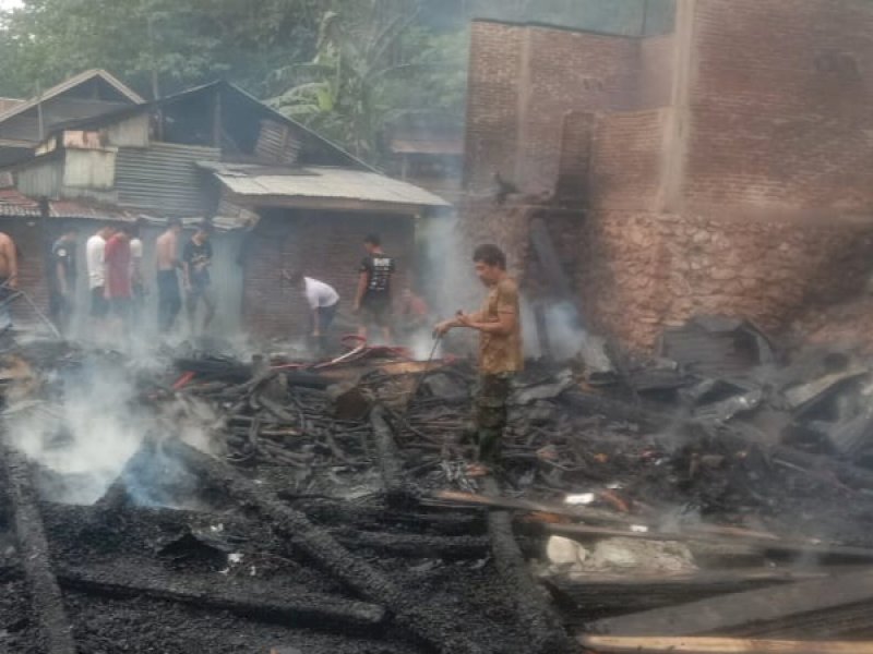Kebakaran yang terjadi di Kecamatan Ulaweng, Bone beberapa waktu lalu. 