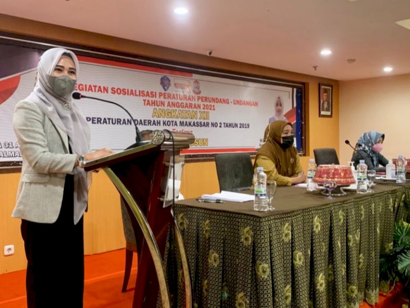 Irmawati Sila saat menggelar Sosper Rumah Susun. 