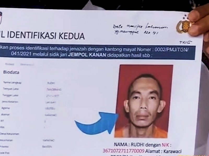 Identitas korban pertama kebakaran Lapas Tangerang yang dibeberkan Bareskrim Polri (int)