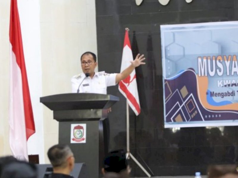 Wali Kota Makassar, Moh Ramdhan 'Danny' Pomanto membuka secara resmi Muslub Kwarcab Makassar, di Baruga Anging Mammiri, Rabu (22/6/2022).
