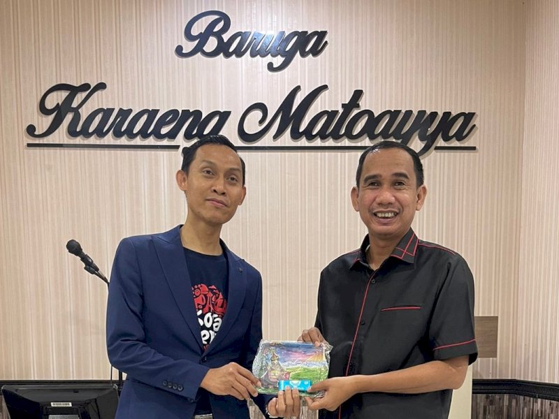 Ketua DPRD MakassarL Rudianto Lallo menerima kunjungan silaturahmi Sekretaris Dubes Kazakhstan dan Tajikistan, Andi Zulkarnain.