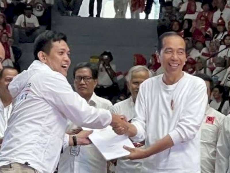 Jokowi menghadiri acara Musyawarah Rakyat (Musra) di Istora Senayan, Jakarta. 