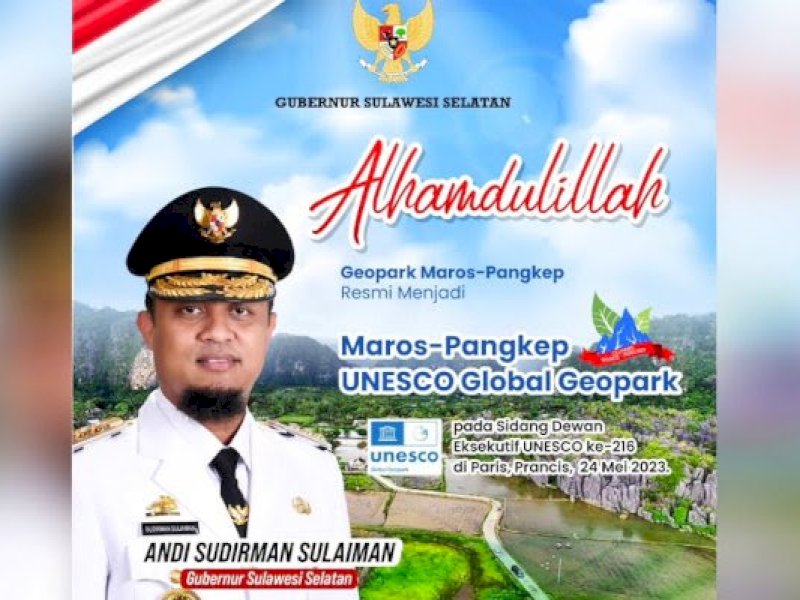 Status Maros Pangkep UNESCO Global Geopark Ditetapkan pada Sidang Dewan Eksekutif di Prancis