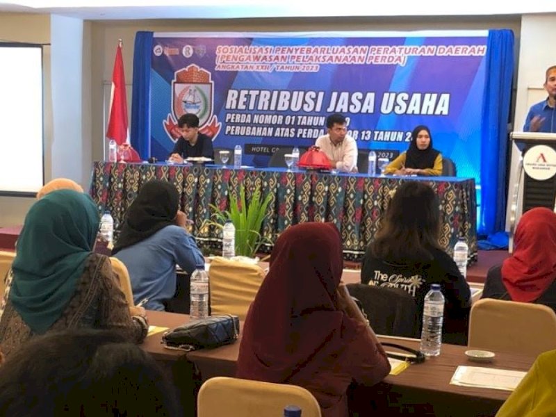 Ketua DPRD Makassar Rudianto Lallo Sosialisasikan  Perda Retribusi Jasa Usaha