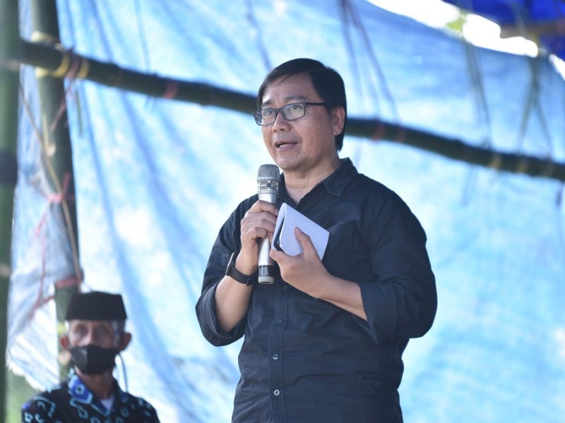 Wabup Lutra Suaib Mansur hadiri makan bersama di Desa Laba. (Ist)