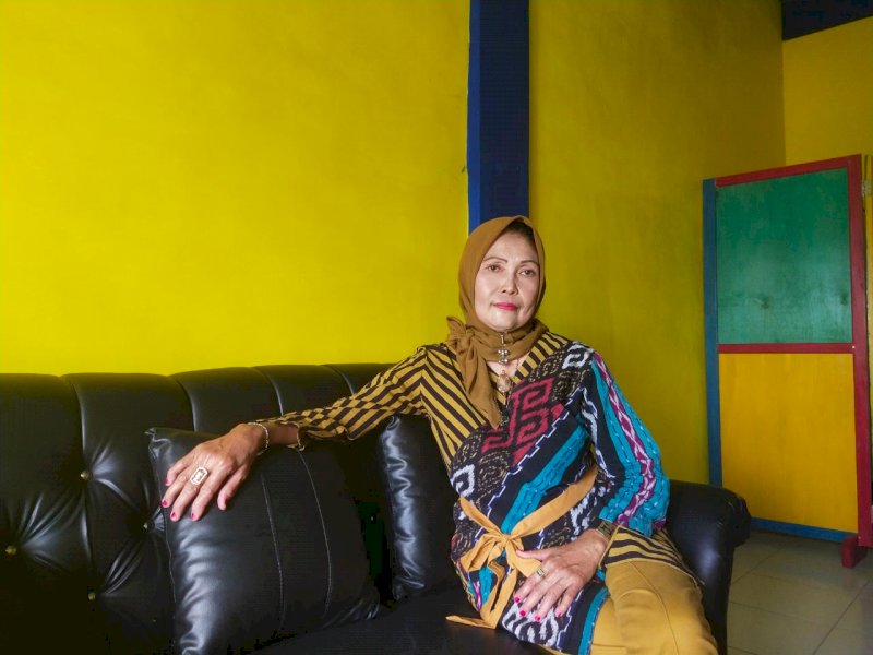 Cakades di Desa Lili Riawang Kacamatan Bengo Bone Hj Hasnah (Foto: Abustan Abiy)