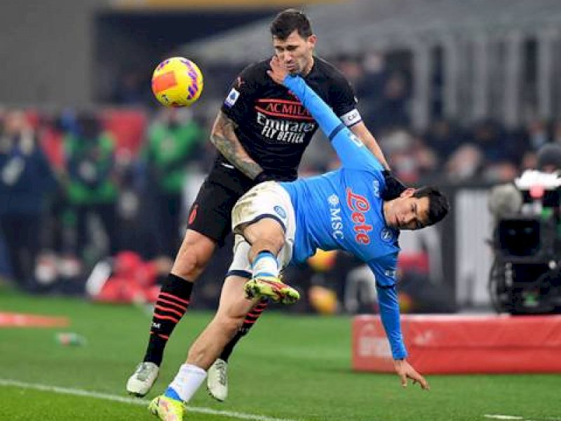 AC Milan ditaklukkan Napoli 0-1 dalam lanjutan Liga Italia. (int)