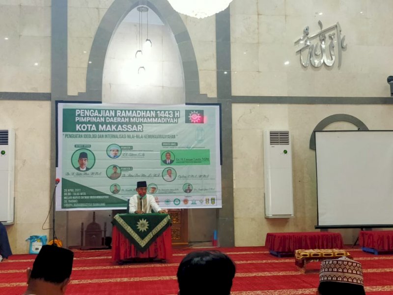 Pimpinan Daerah (PD) Muhammadiyah kota Makassar melalui Majelis Pendidikan Kader dan Majelis Tabligh menggelar pengajian ramadhan 1443 H. (Ist)