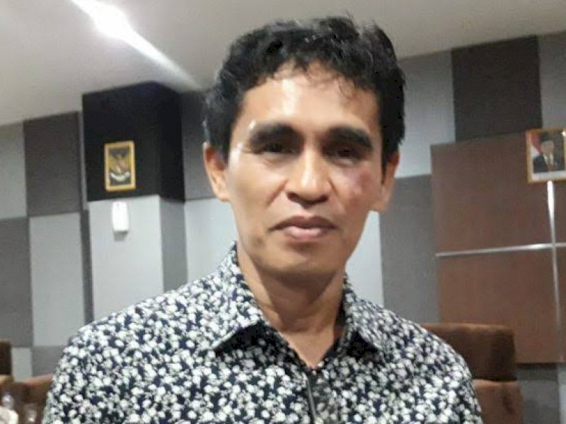 Anggota Komisi A DPRD Makassar Hamzah Hamid. (Sakti Raja)