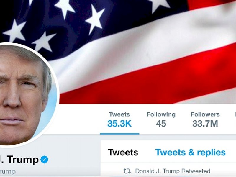 Twitter mantan Presiden AS Donald Trump. (Net)