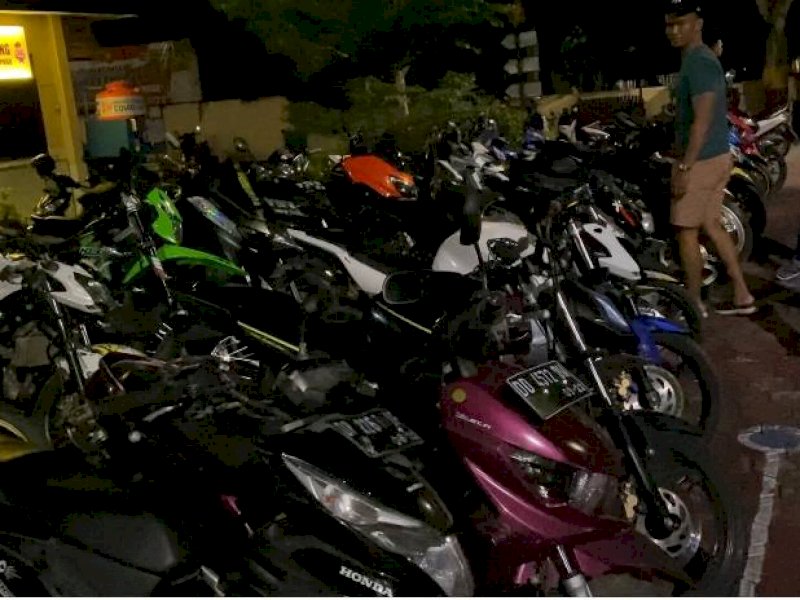 Polres Enrekang amankan puluhan motor dari balap liar. (Ist)