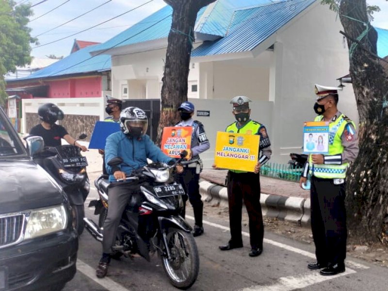 Satlantas Polres Bantaeng ingatkan pengguna jalan taat berlalulintas. (Ist)