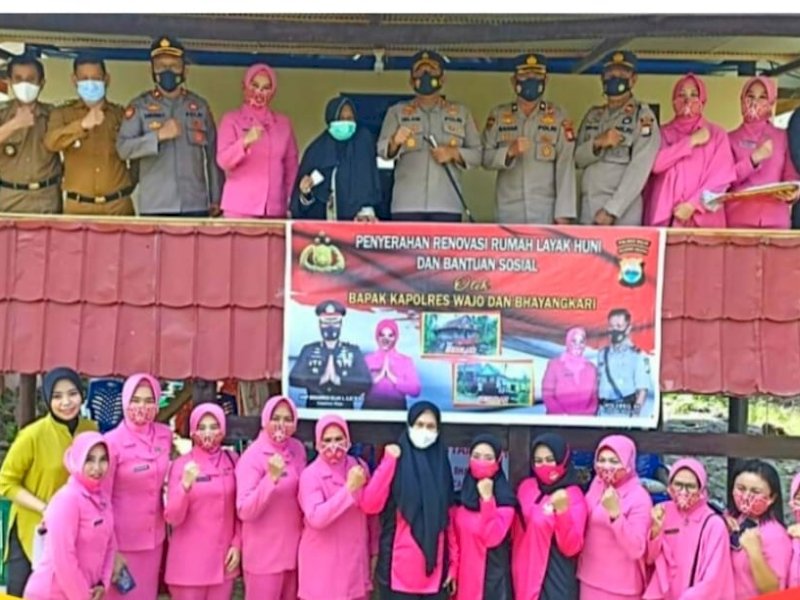 Rumah Rahmatan usai dibedah oleh jajaran Polres Wajo. (Ist)