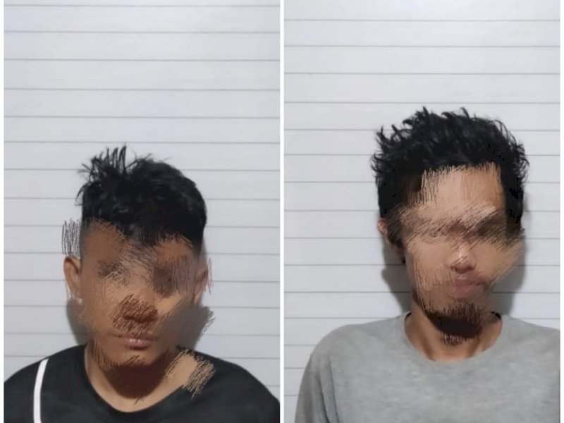 Pelaku pengeroyokan diamankan Polsek Tamalanrea. (Ist)