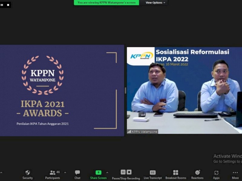 KPPN Watampone gelar IKPA 2021 Awards. (Ist)