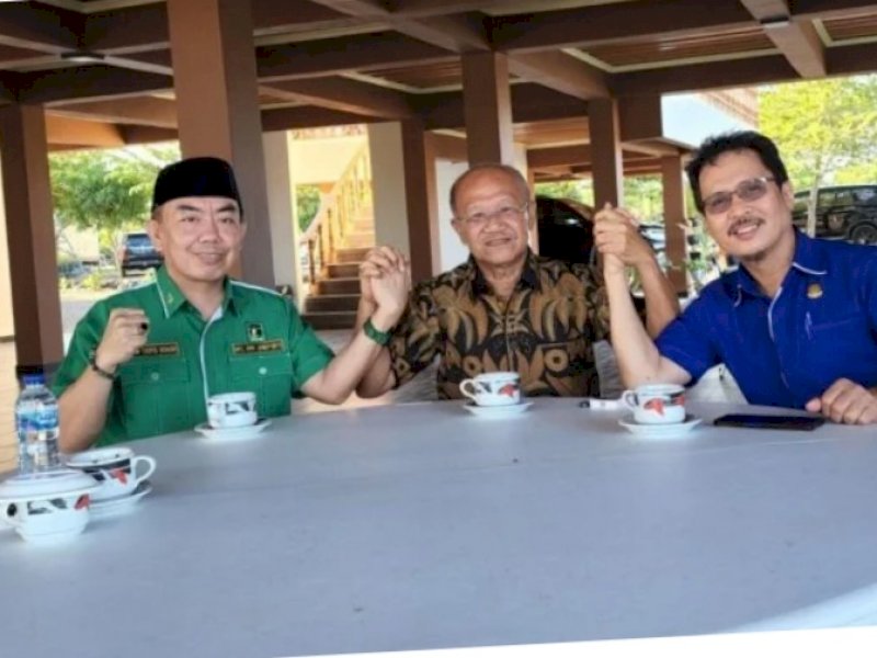 Para Ketua DPD Partai KIB  di Jeneponto melakukan pertemuan jelang perhelatan pilpres 2024. (Ist)