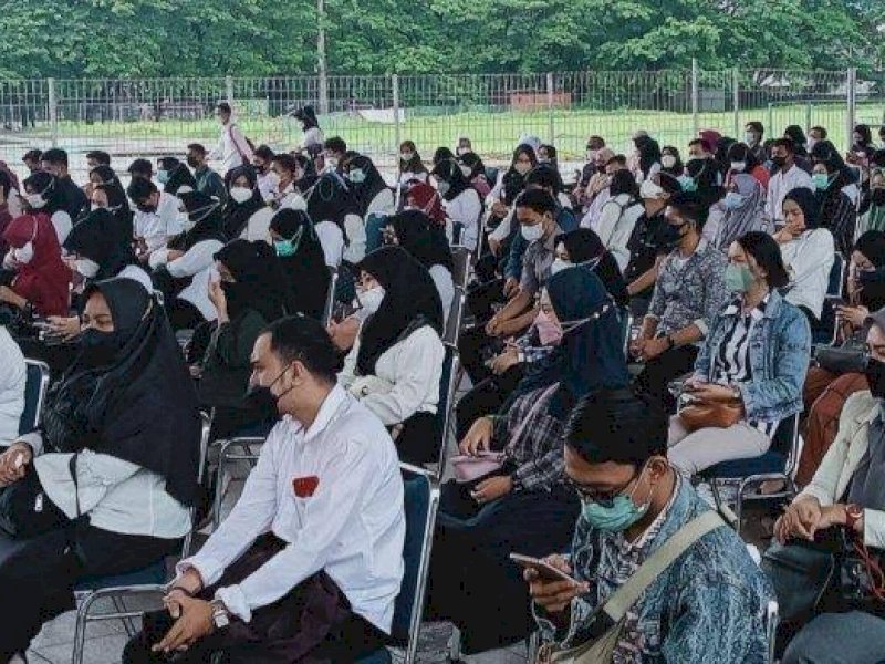 Laskar pelayanan publik berintegritas atau Laskar Pelangi mengikuti seleksi. IST