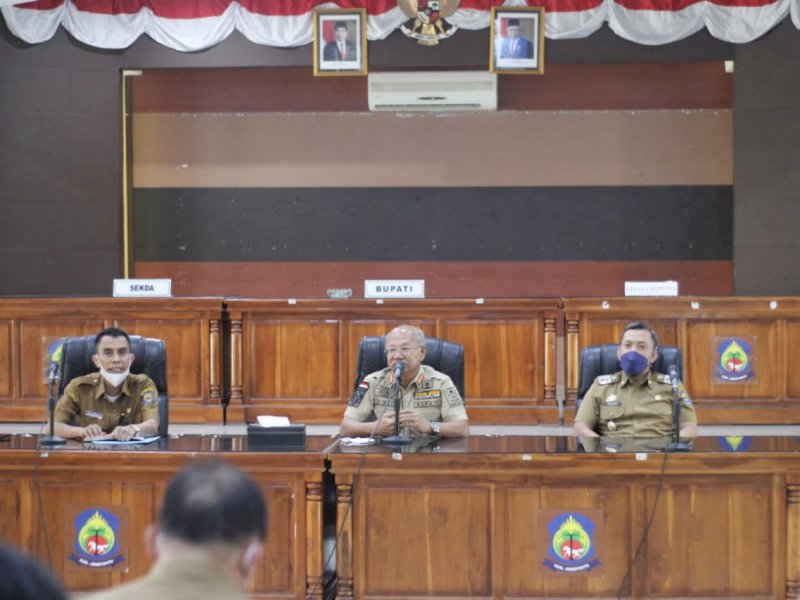 Bupati Jeneponto pimpin coffee morning terkait perayaan hari jadi Jeneponto ke-159. (Ist)