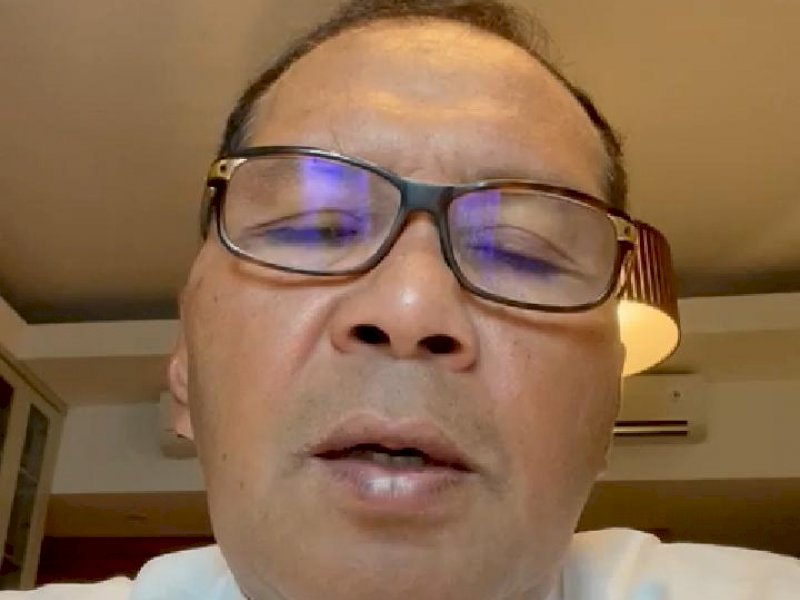 Tangkapan Layar unggahan video Danny Pomanto umumkan dirinya Positif Corona. (Supriadi)