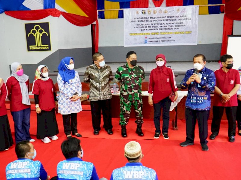 Penyuluhan tentang perilaku hidup bersih dan sehat di Lapas Makassar. (Ist)