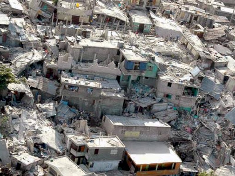 Gempa dahsyat yang mengguncang Haiti. (int) 