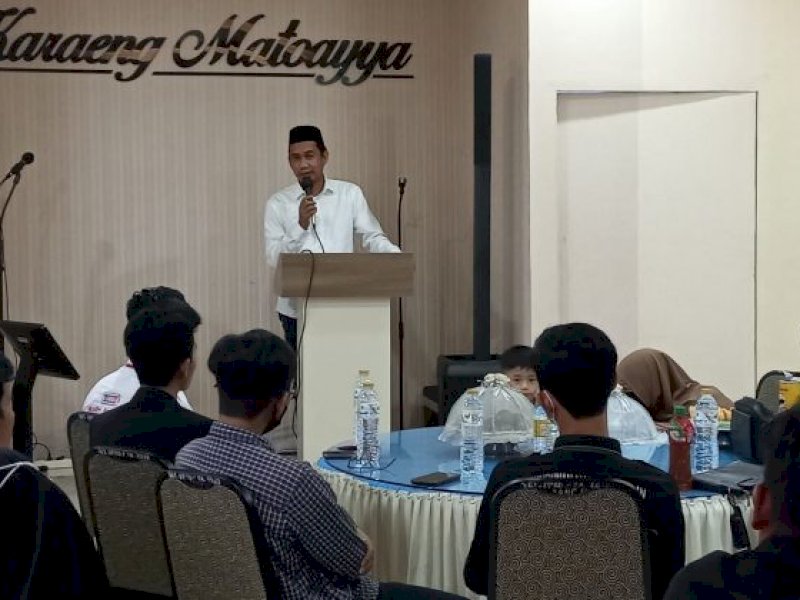 Ketua DPRD Kota Makassar Rudianto Lallo membuka Latihan Kepemimpinan (LK) 2 KAMMI di Baruga Karaeng Matoayya, Rumah Jabatan Ketua DPRD Makassar, Rabu (2/2/2022).