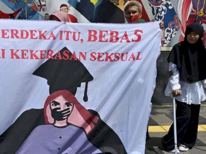Protes kekerasan seksual. (Foto: Int)