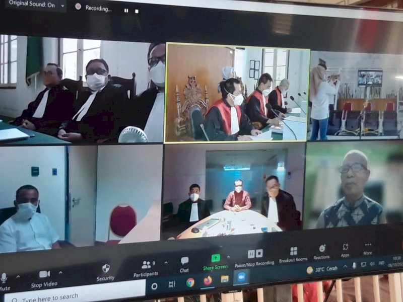 Sidang lanjutan kasus dugaan suap Nurdin Abdullah, Rabu (5/10/2021).