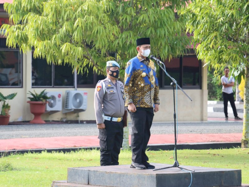 Bupati Wajo pimpin gelar pasukan operasi ketupat 2022. (Ist)