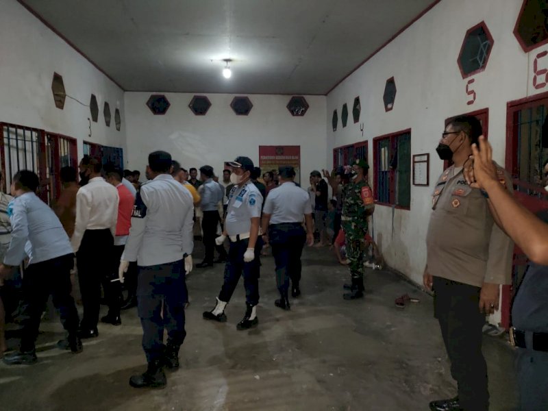 Polres Takalar melakukan sidak di lapas. (Ist)
