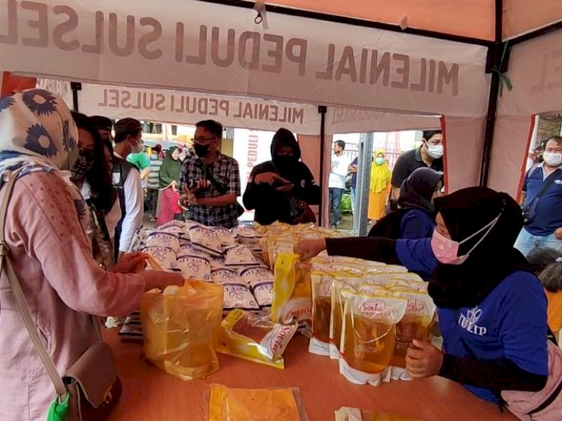 MPS Sulsel gelar pasar murah minyak goreng di Gowa. (Ist)