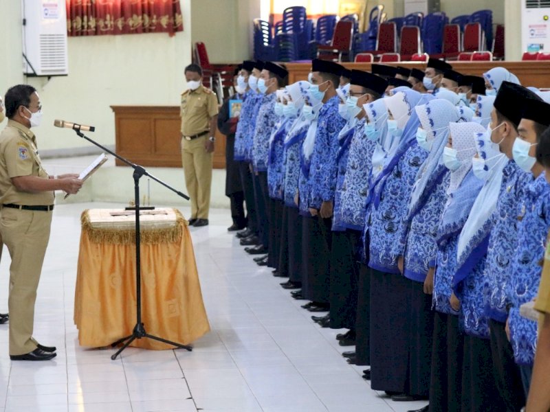 Sebanyak 55 CPNS di Pinrang diambil sumpahnya. (Ist)