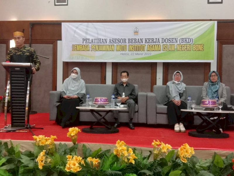 Pelatihan asesor beban kerja dosen di IAIN Bone. (Ist)