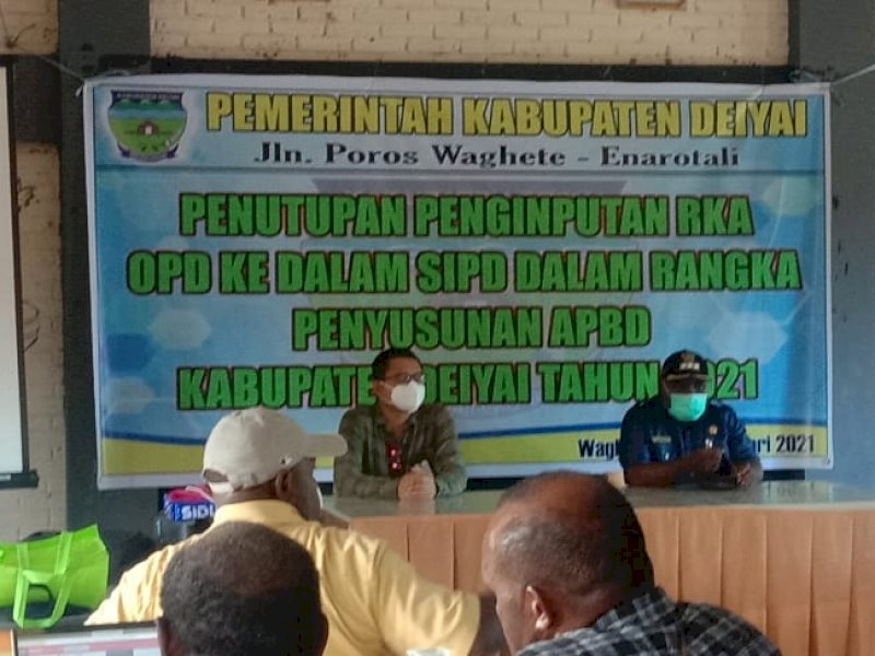 Pemkab Deiyai gelar penginputan RKA OPD ke dalam SIPD.