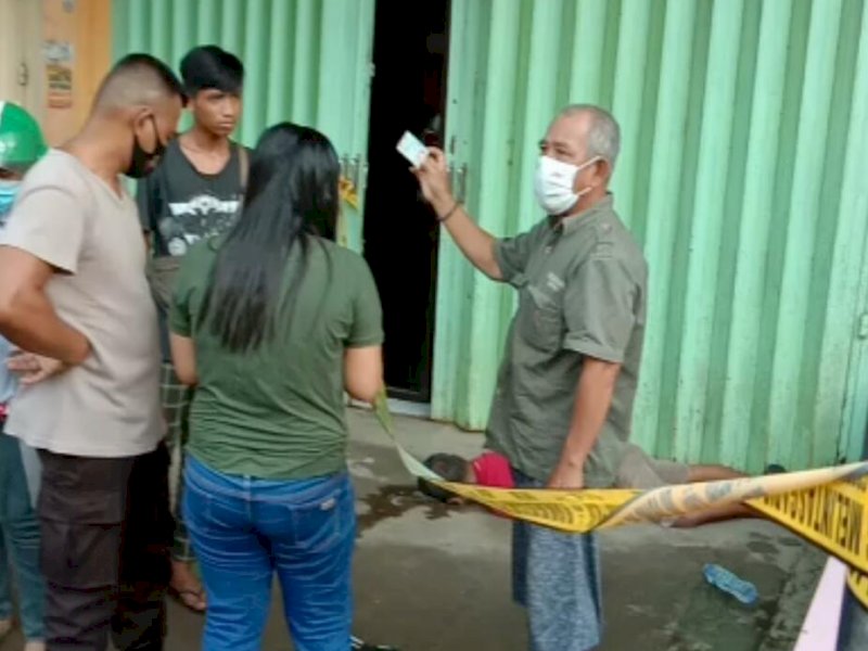 Penemuan mayat di Jalan Kapasa Raya, Kecamatan Biringkanaya, Makassar.