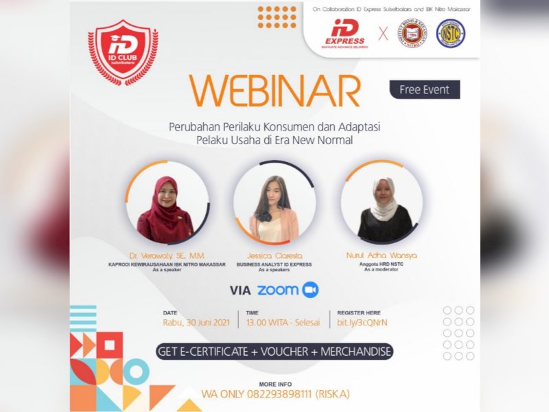 Webinar IDexpress-STIEM Nitro Makassar. 