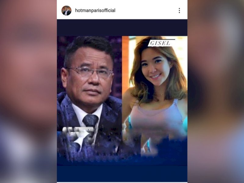 Unggahan Hotman Paris di Instagram pribadinya. 